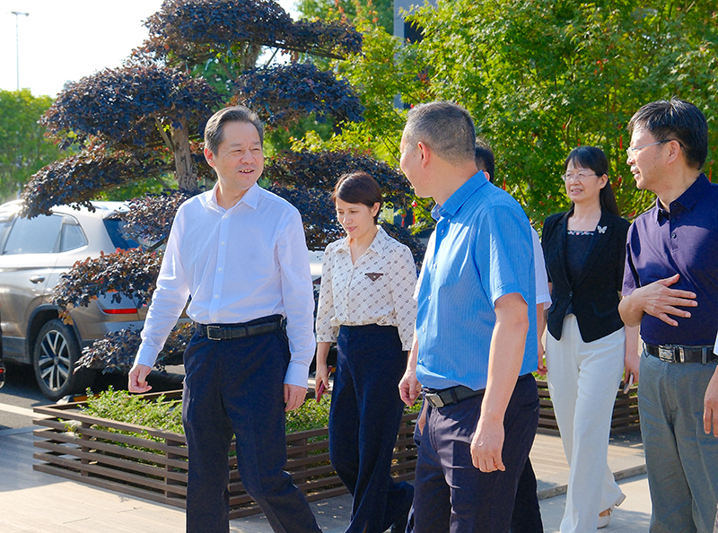 省政协副主席虢正贵来桃花江竹材调研，公司董事长陪同介绍